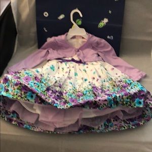 Sleeveless dress, Floral with Ruffles Jacket